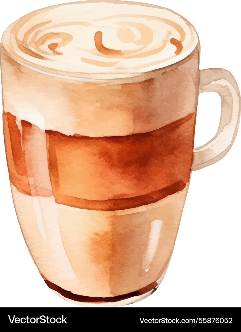 Aquarell bemalte Kaffeetasse Hand gezeichnetes Design Aquarell bemalte Kaffeetasse Hand gezeichnetes Design vektorbild