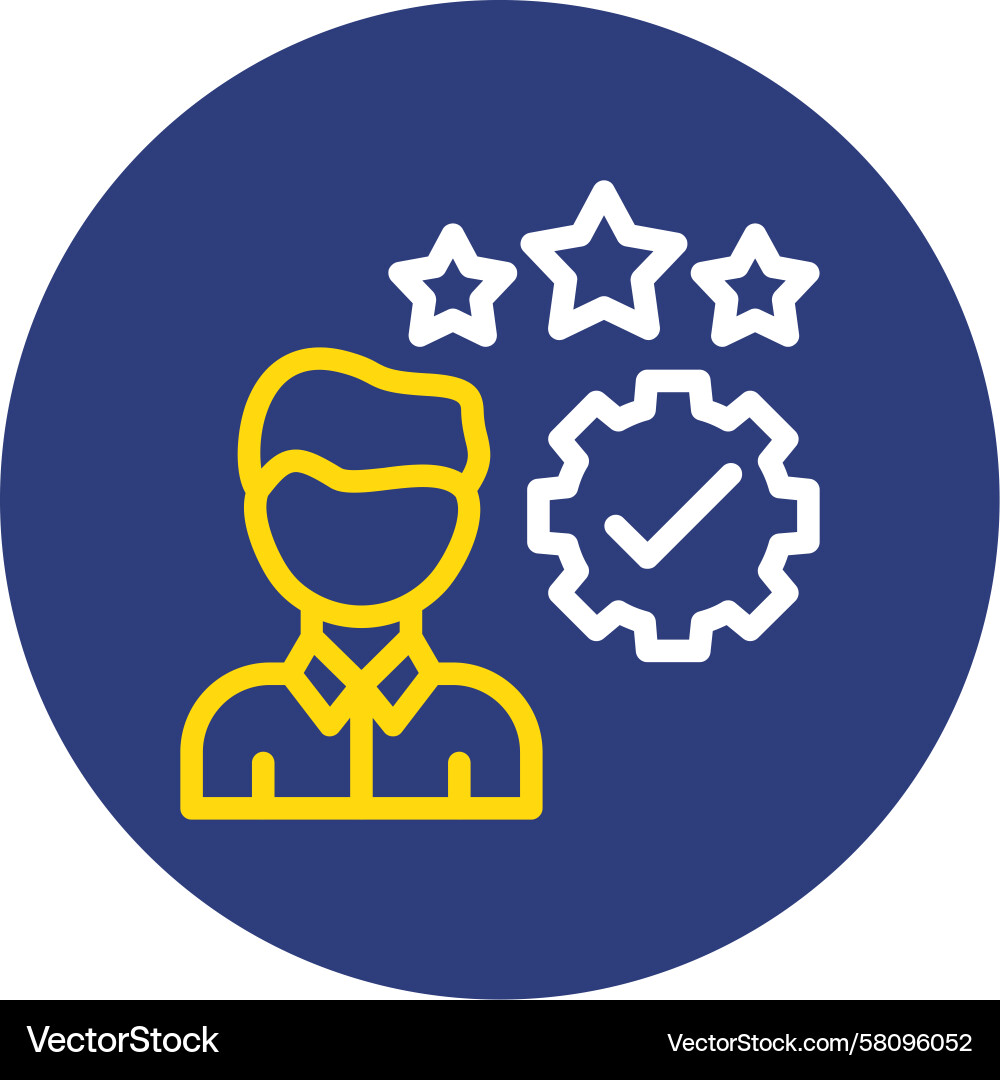 Dual Line Circle Values Icon Vector Image
