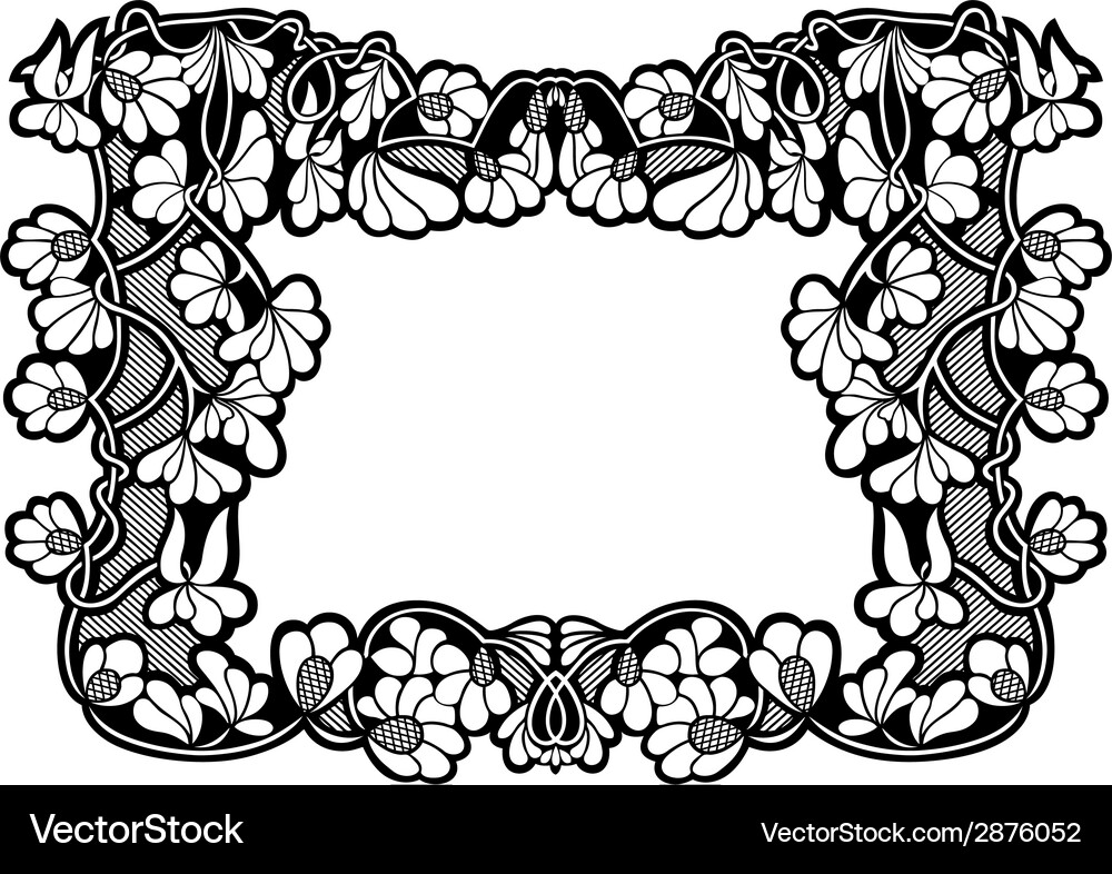 Floral frame Vector Image