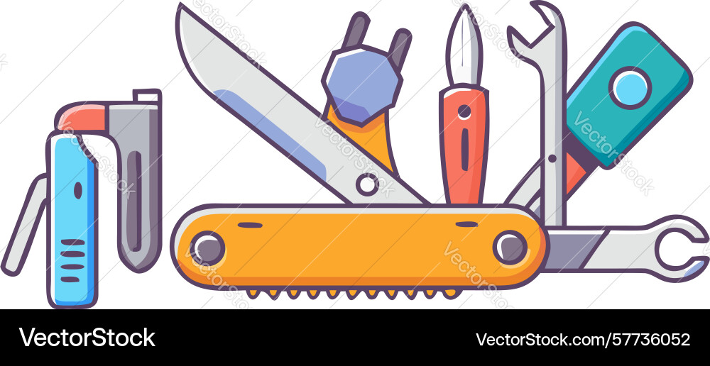 Multi-tool kit icon versatile utility tool Vector Image