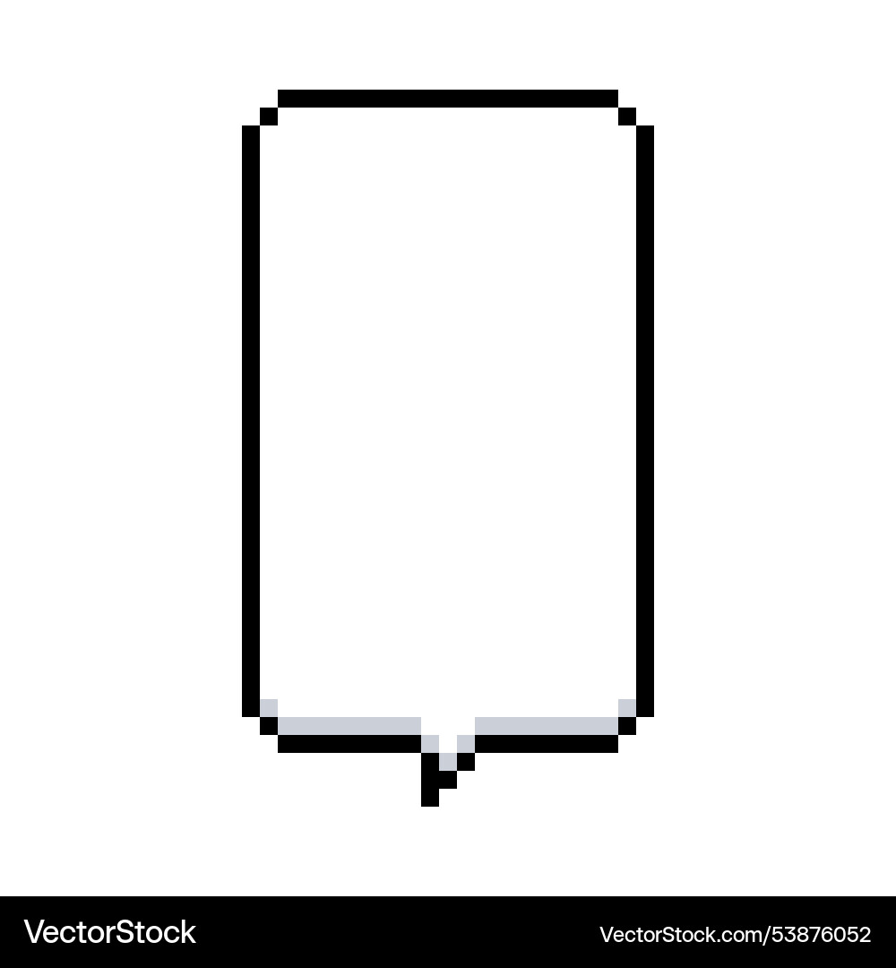 Pixel speech bubble text box retro game Pixel speech bubble text box retro game vector image