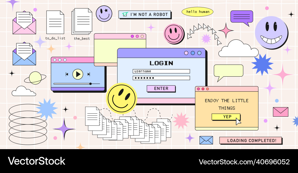 Retro browser computer window in 90s vaporwave Retro browser computer window in 90s vaporwave vector image