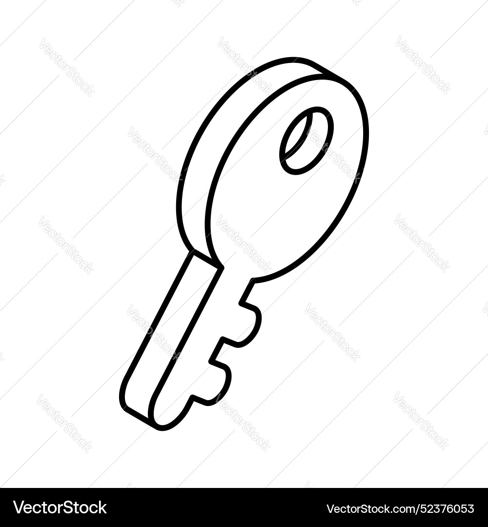 An isometric of access key security icon vector image