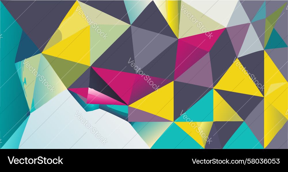 Chromatic Polygon Abstraction Vector Image