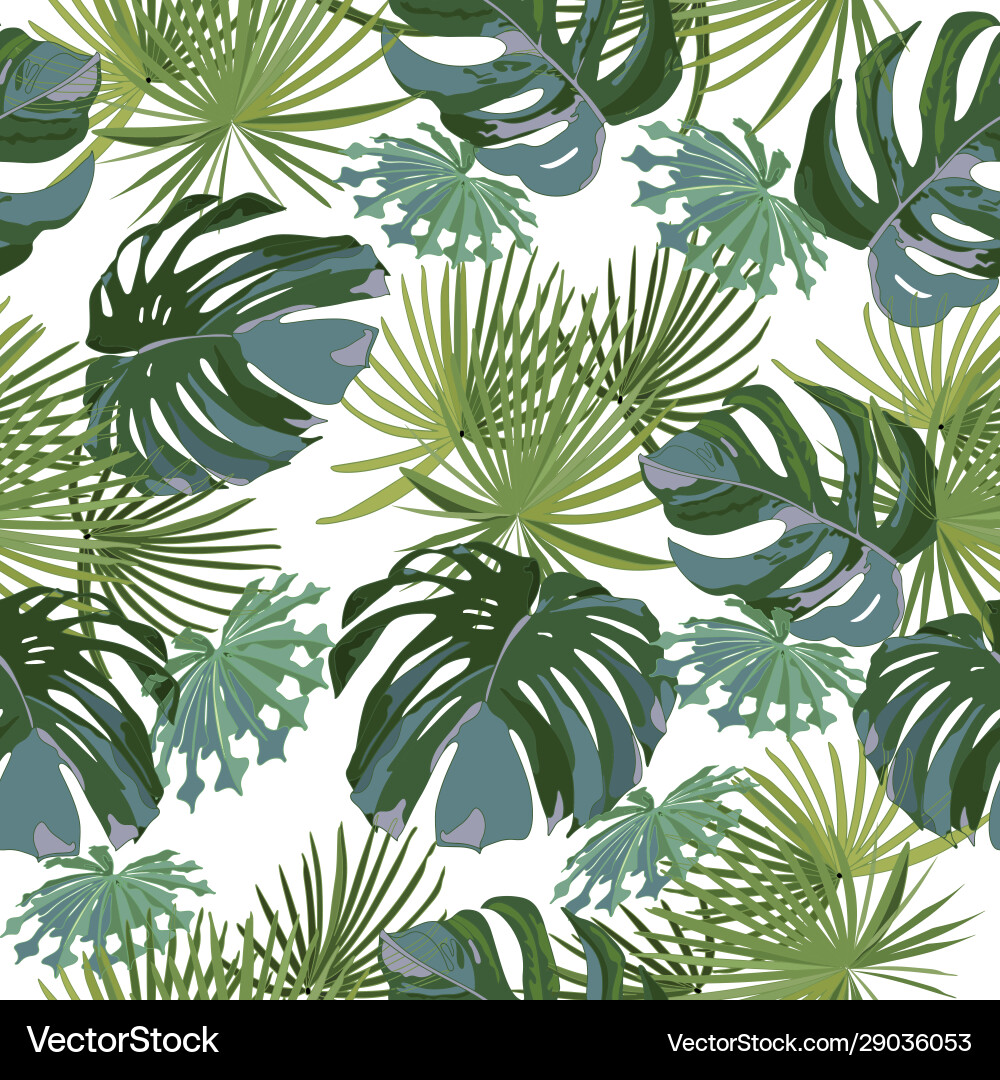 Exotic tropical palm leaves Exotic tropical palm leaves vector image