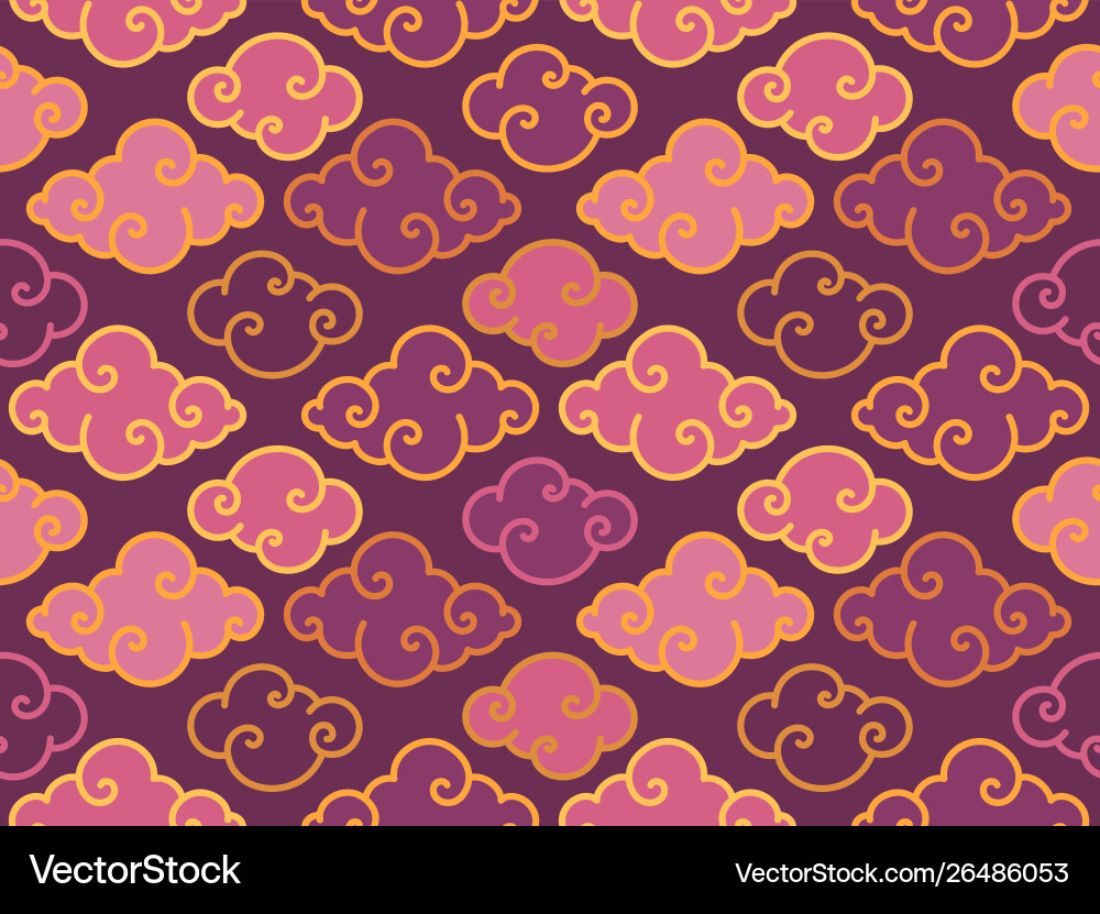 Purple traditional oriental chinese clouds Purple traditional oriental chinese clouds vector image