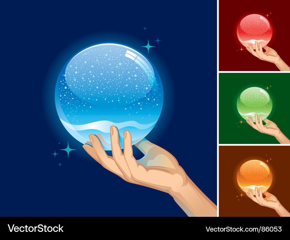Shiny Object Snow Globe Vector Image