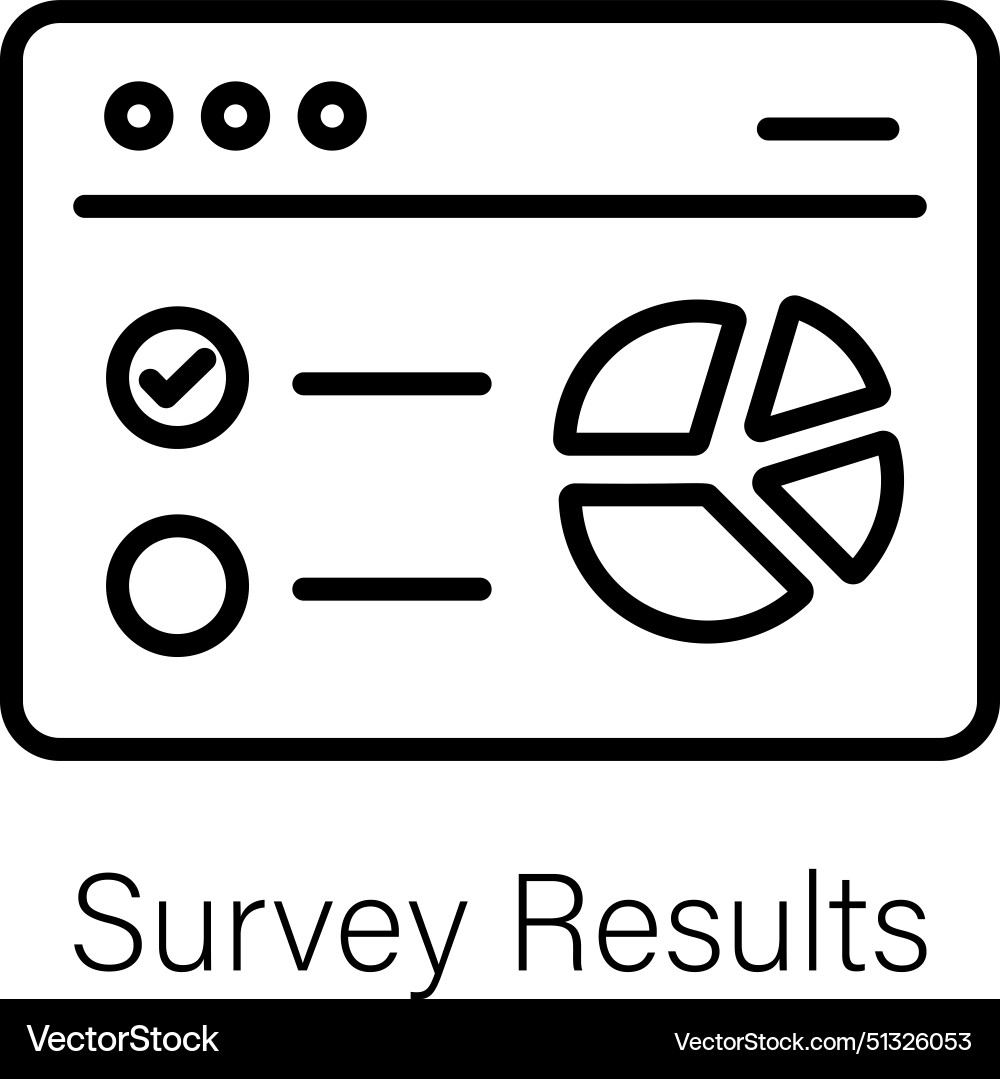Survey results Royalty Free Vector Image - VectorStock