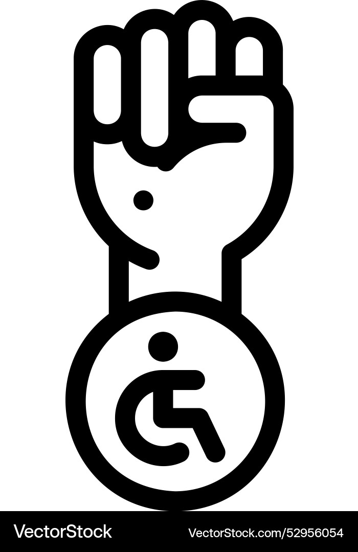 Disabilities icon thin linear style design Disabilities icon thin linear style design Vector Image