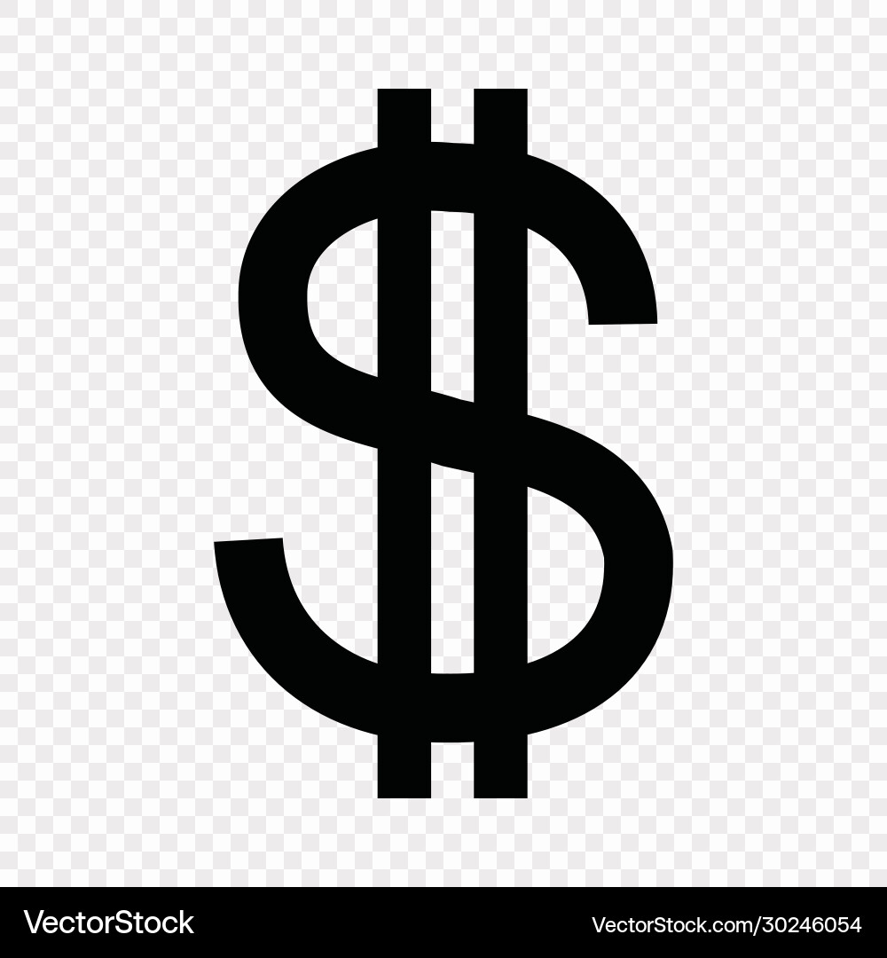 Dollar sign currency symbol Royalty Free Vector Image