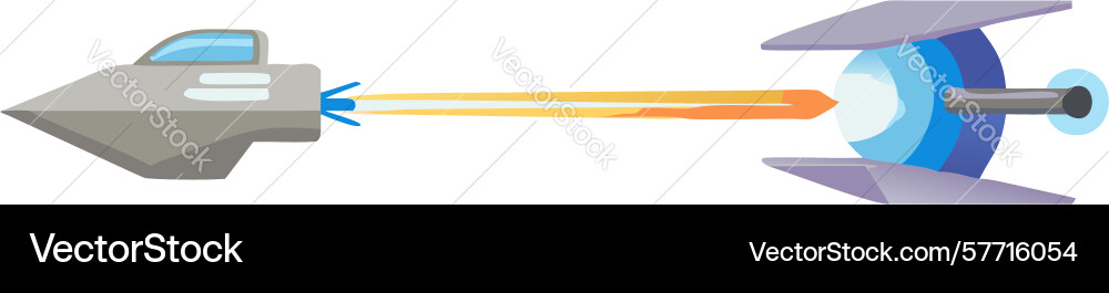 Futuristic hovercraft shuttle with dynamic trail vector image