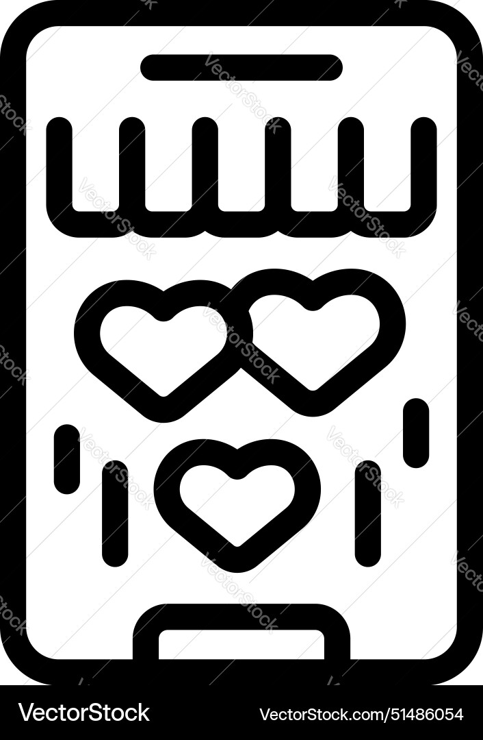 Lovethemed mobile app interface icon Vector Image