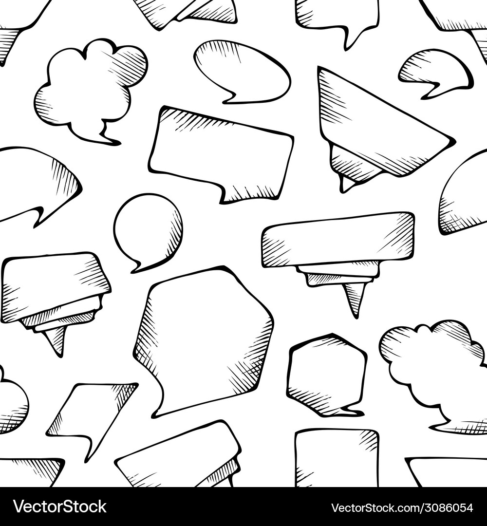 Seamless speech bubbles pattern Vector Image