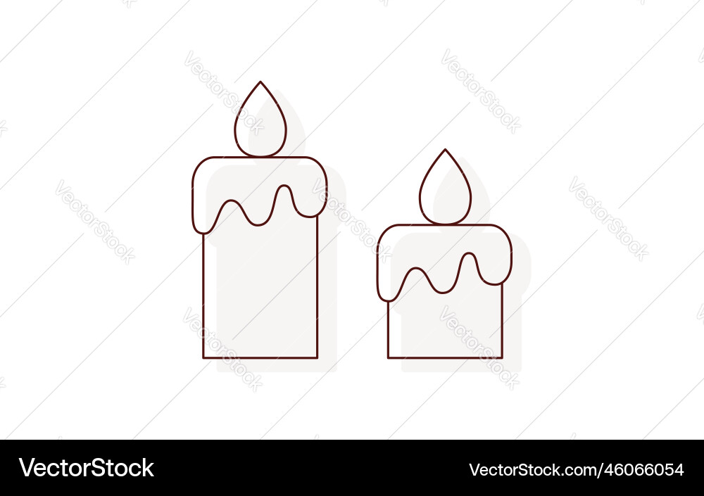 Thin line funeral icon candle Thin line funeral icon candle vector image