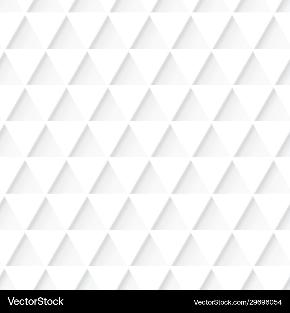 White Geometric Triangle Pattern Vector Image