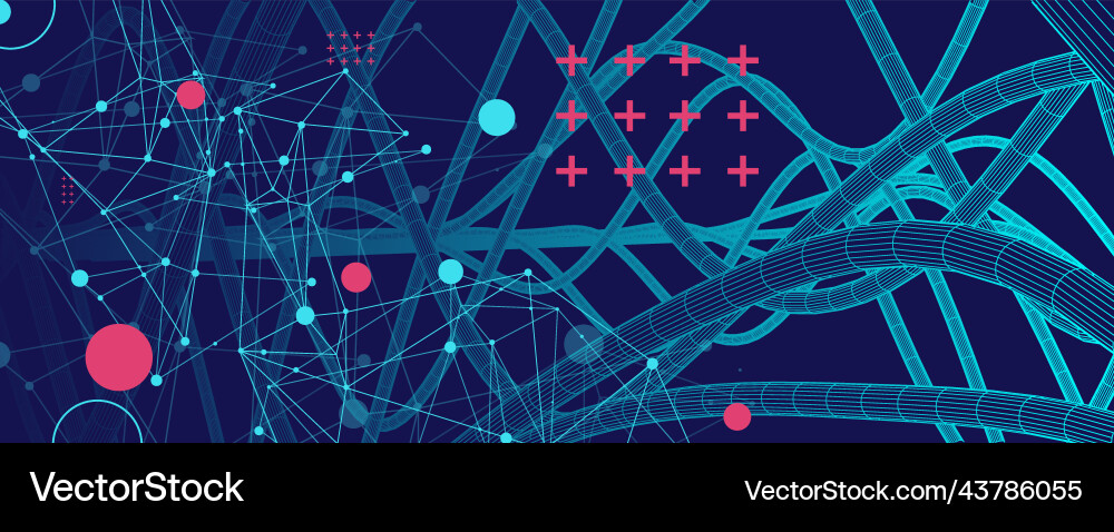Abstract background with a wireframe dynamic Abstract background with a wireframe dynamic vector image