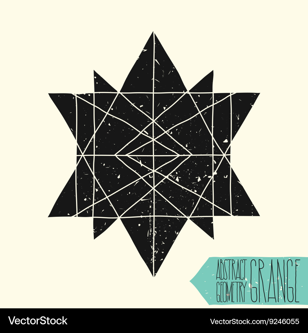 Abstract simple geometric figure with polygon vector image