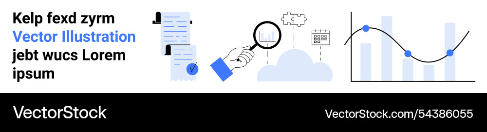Analytics data research document management Analytics data research document management vector image