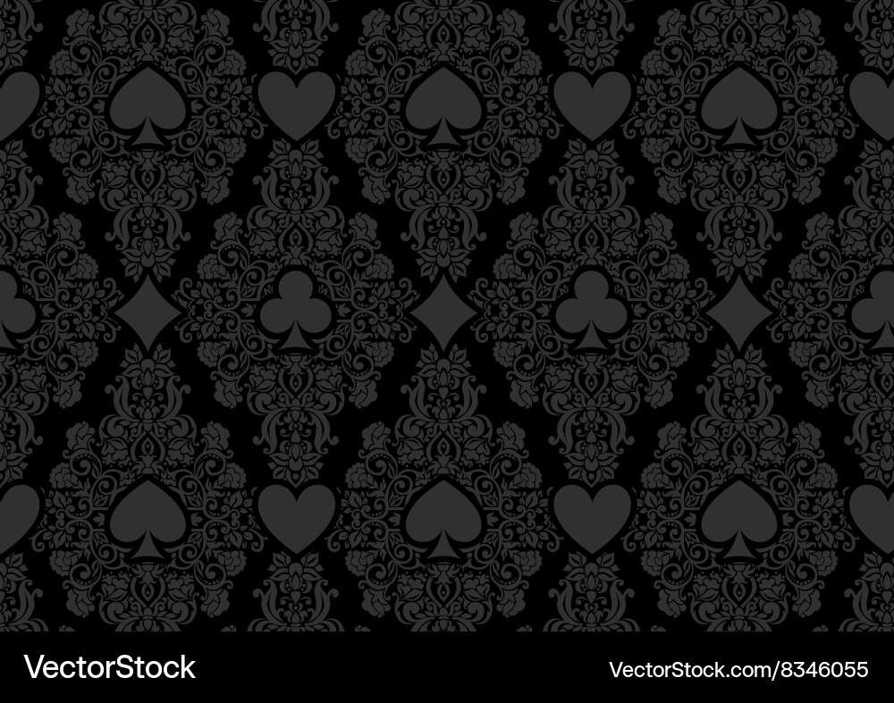 Black Casino Poker Background vector image