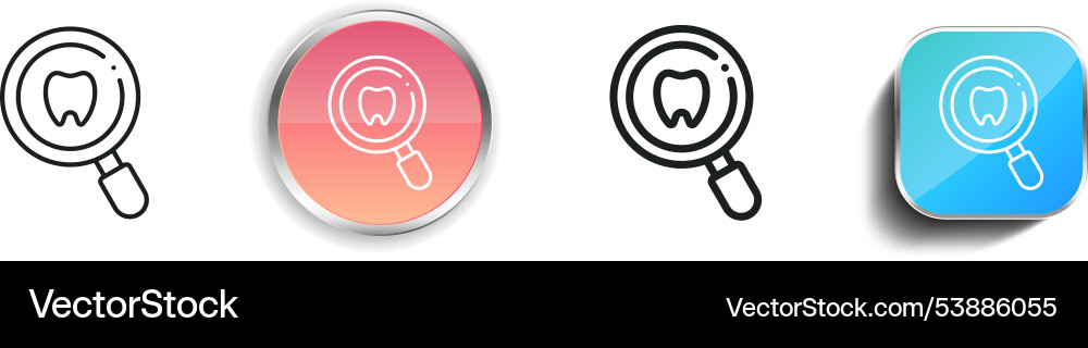 Examination icon thin linear regular and button vector image