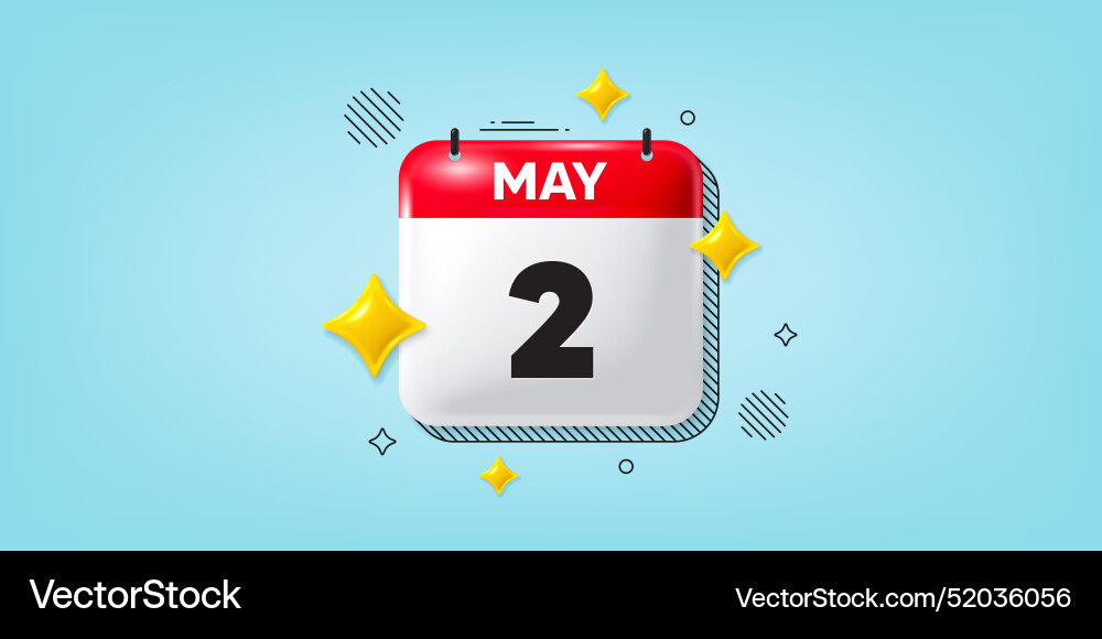 2nd day of the month icon event schedule date Vector Image