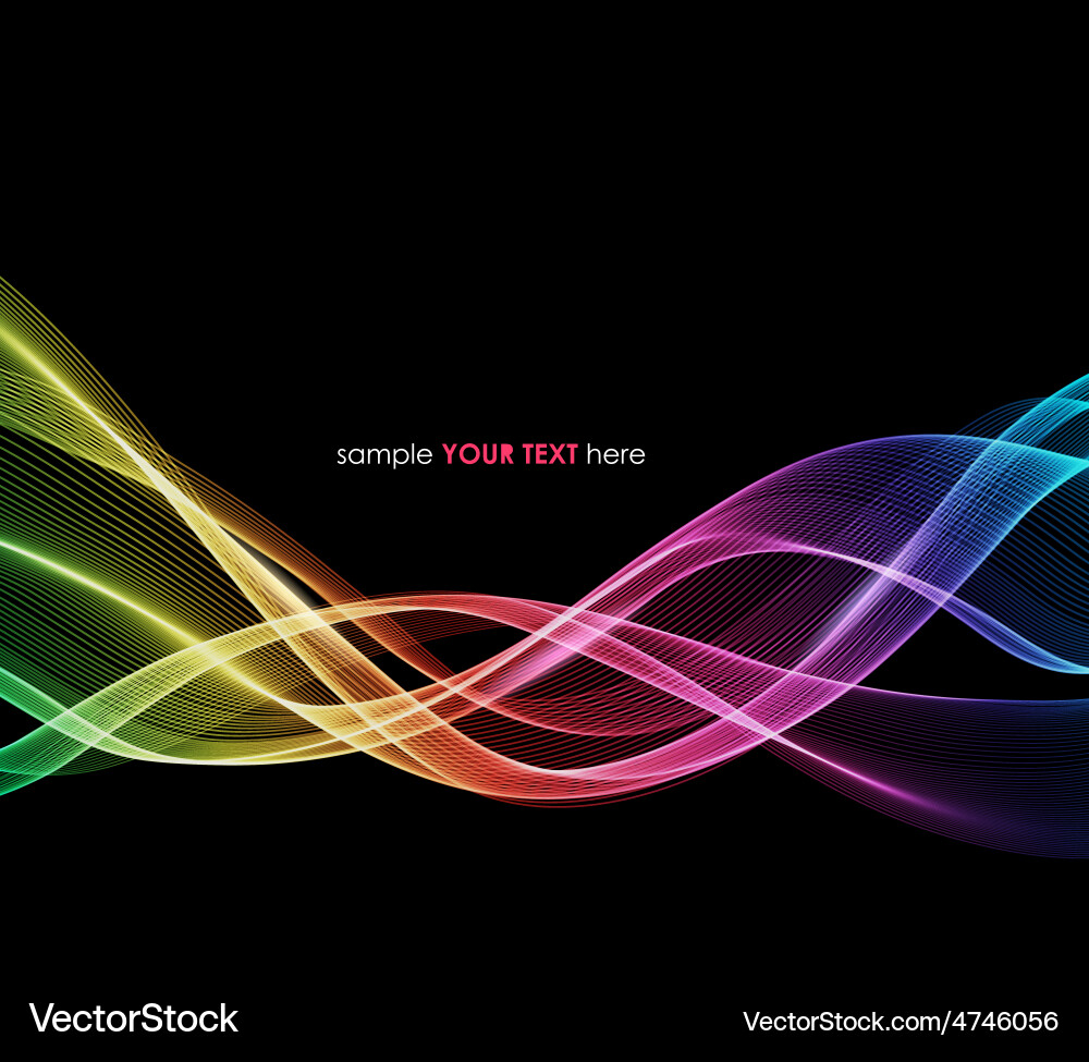 Abstract curved lines background template vector image