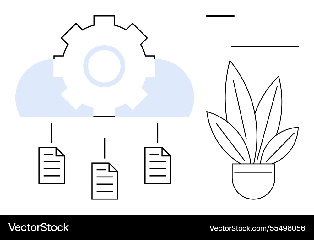 Cloud technology management with workflow Cloud technology management with workflow vector image