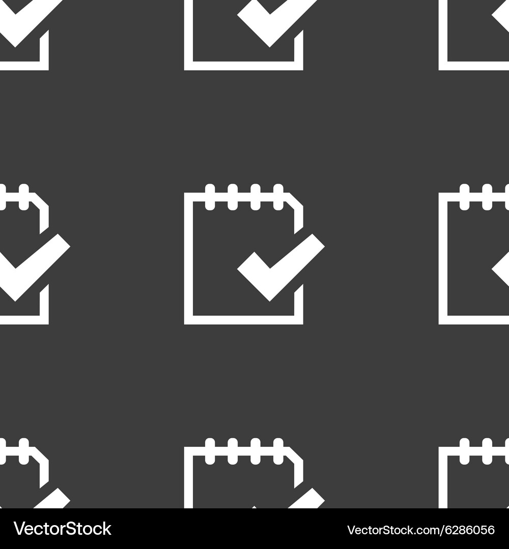 Edit document sign icon seamless pattern on a gray Vector Image