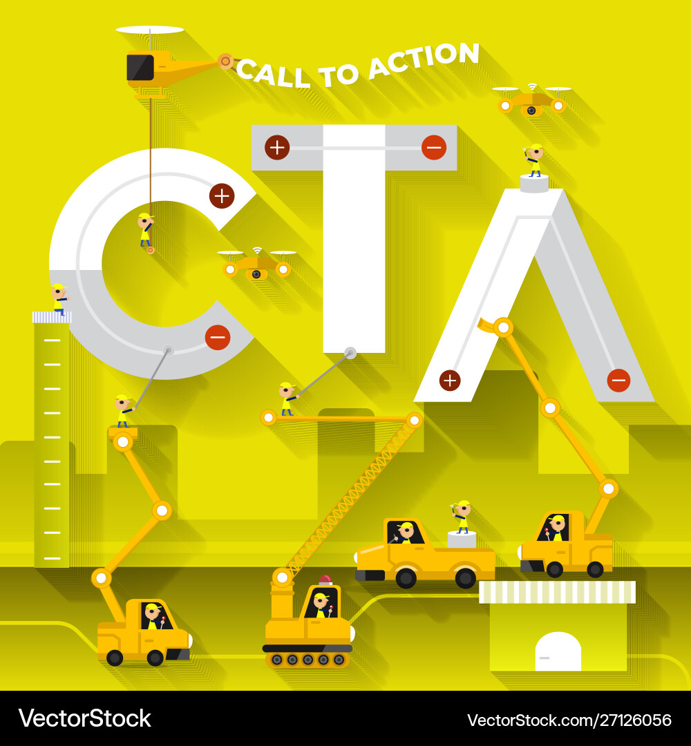 Flat design concept building text reach Vector Image