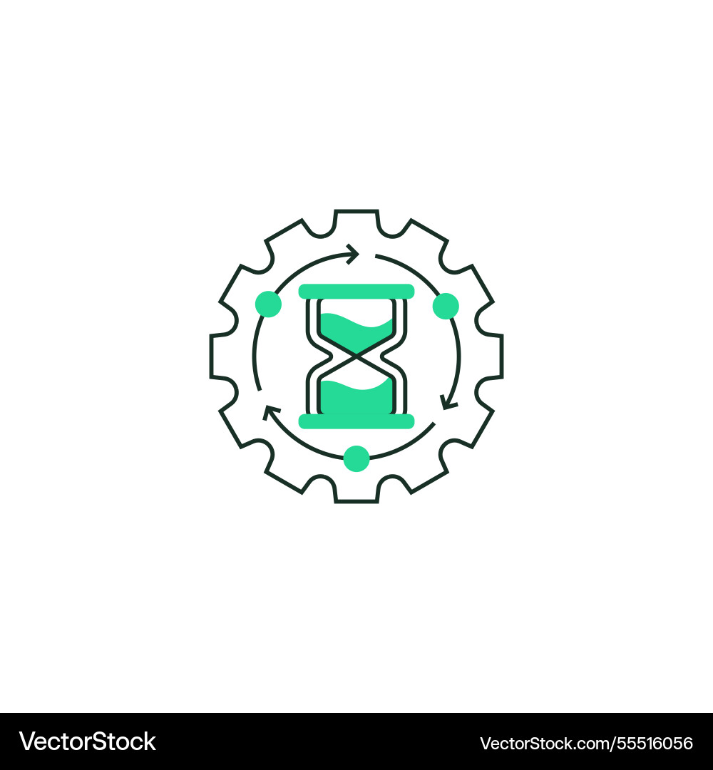 Flexible hours line icon linear style sign Flexible hours line icon linear style sign vector image