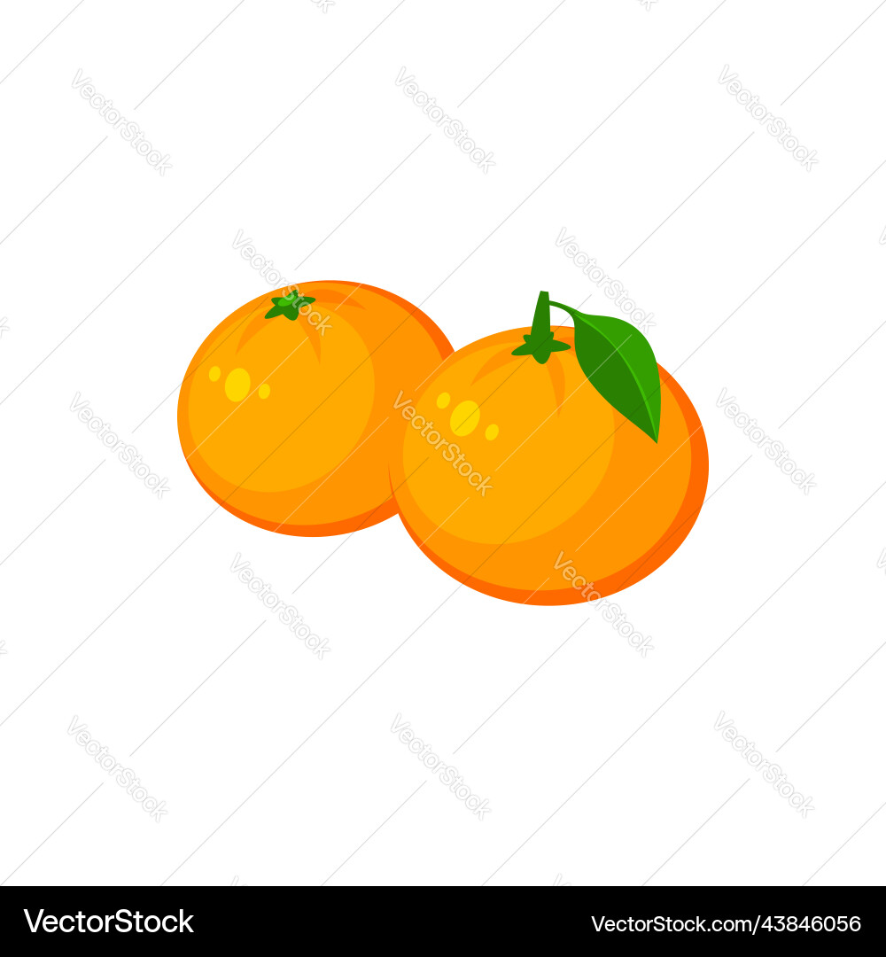 Mandarin Frucht Icon - Citrus Orange Vektorbild