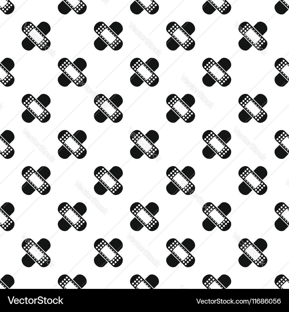 Medical patch pattern simple style vector image
