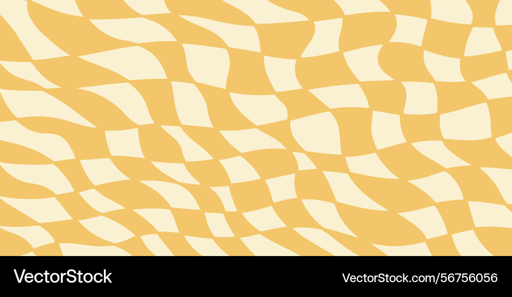 Twisted distorted checkered retro groovy pattern Twisted distorted checkered retro groovy pattern vector image