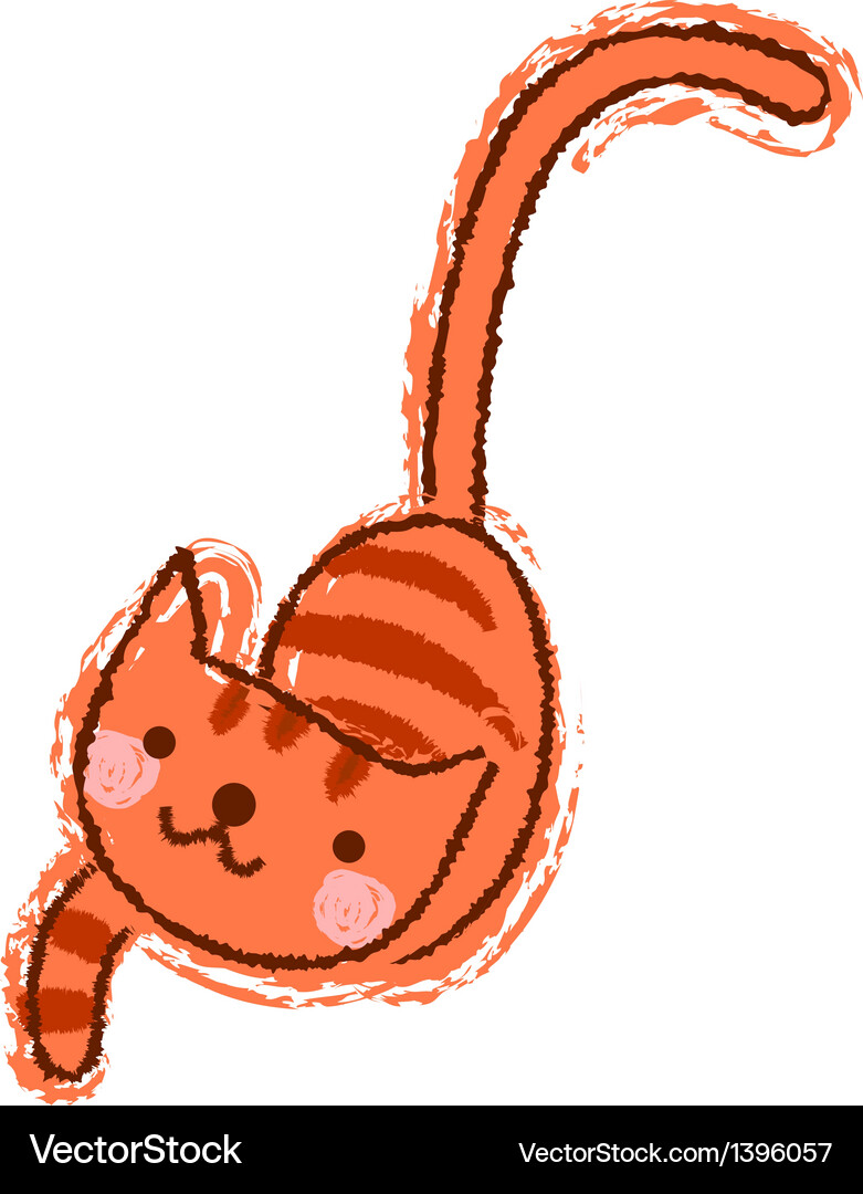 A view of cat Vector Image