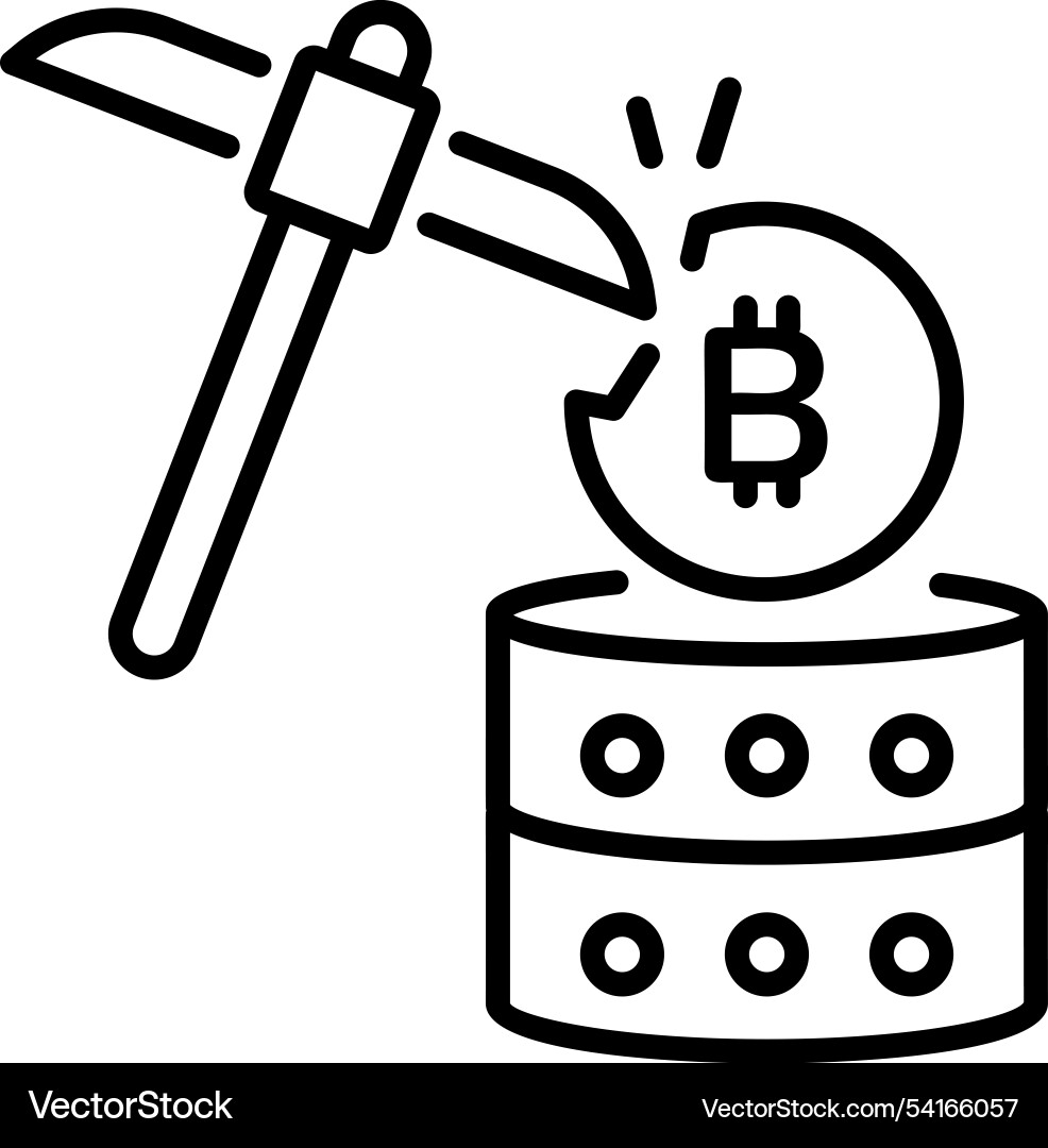 Bitcoin mining Vector Image