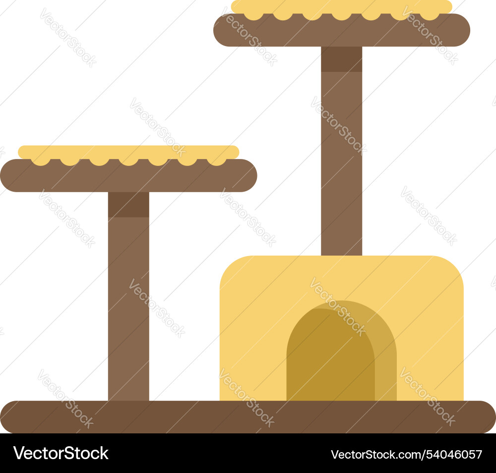 Cat tree with scratching posts providing Cat tree with scratching posts providing Vector Image