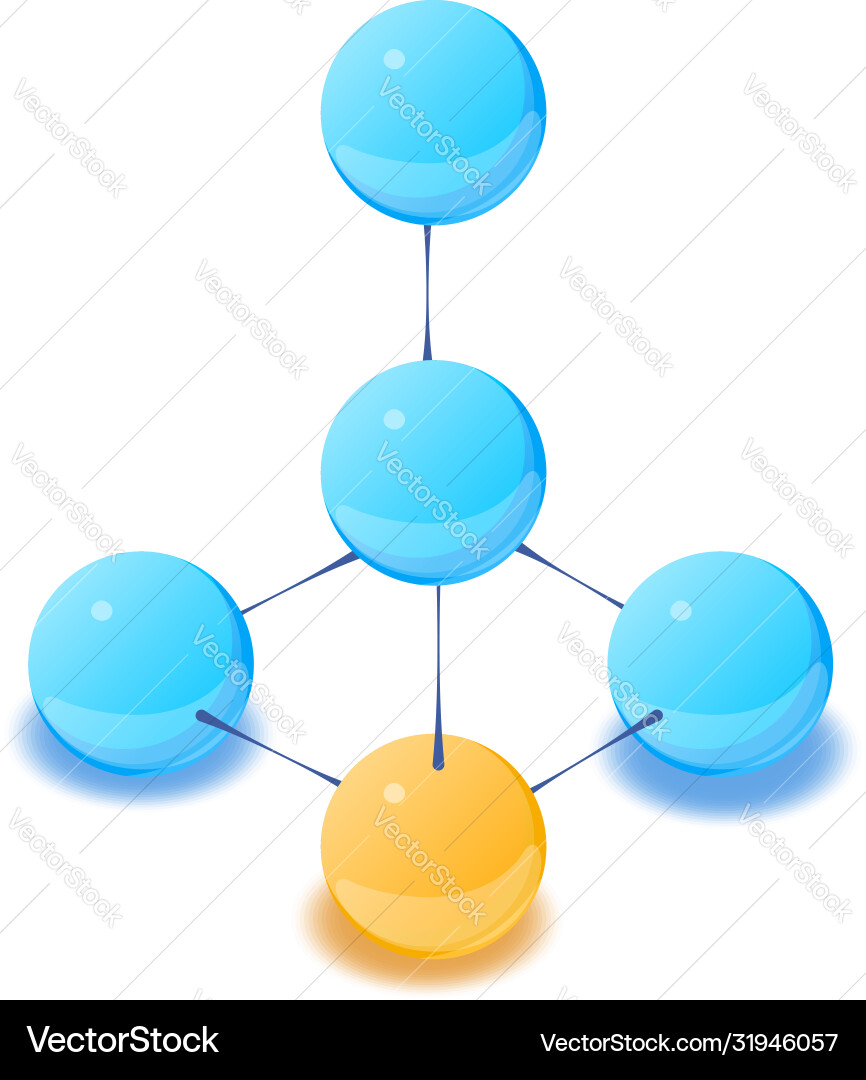 Chemistry molecule icon isometric style Chemistry molecule icon isometric style vector image