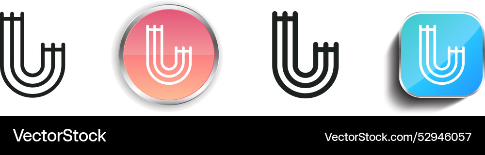 Churros icon thin linear regular and button style Vector Image