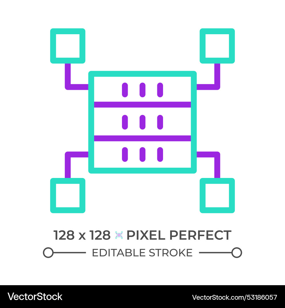 Data set two color line icon Data set two color line icon vector image