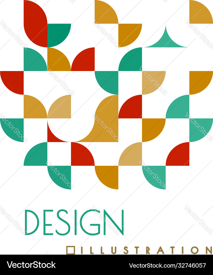 Geometric design with shapes in style Geometric design with shapes in style vector image