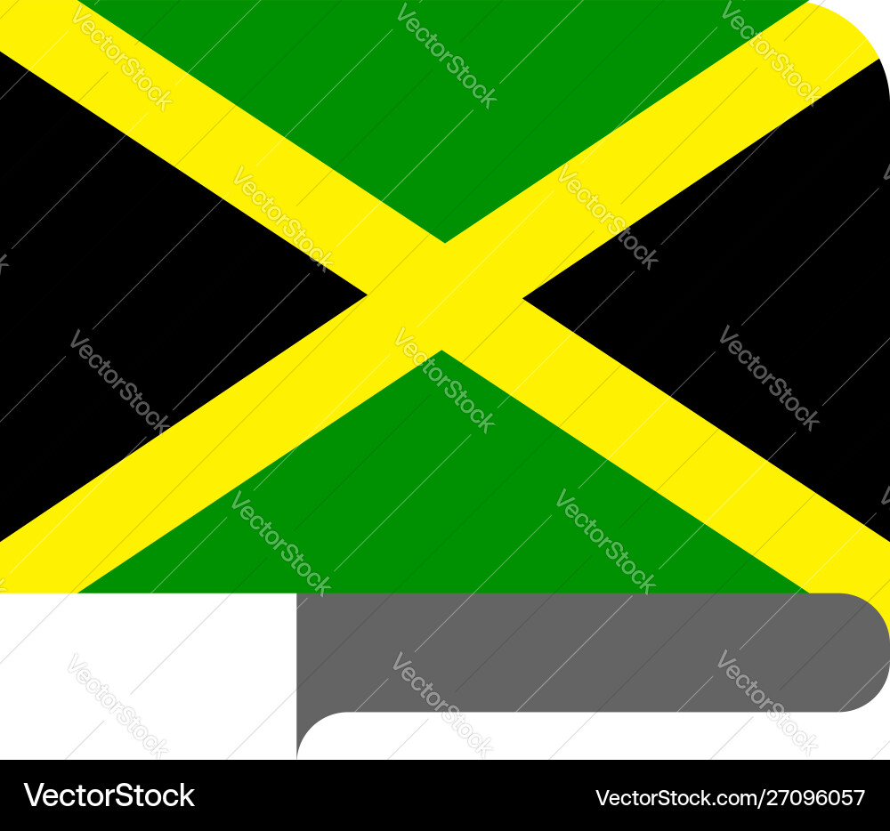Jamaica Flag - Horizontal Pointer vector image