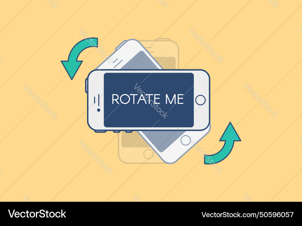 Rotate your smartphone info simple instruction Rotate your smartphone info simple instruction vector image