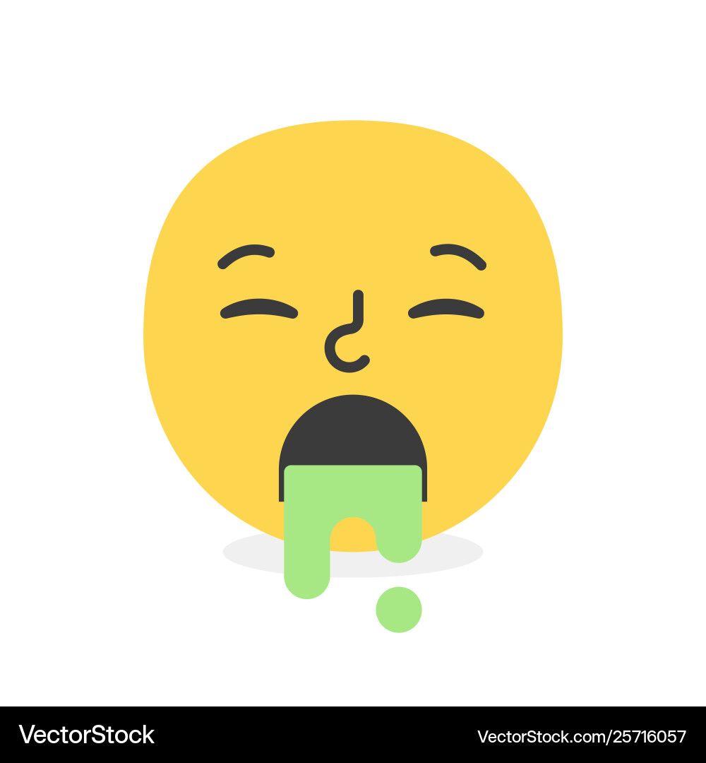Trendy sick emoji smile eps10 Trendy sick emoji smile eps10 vector image