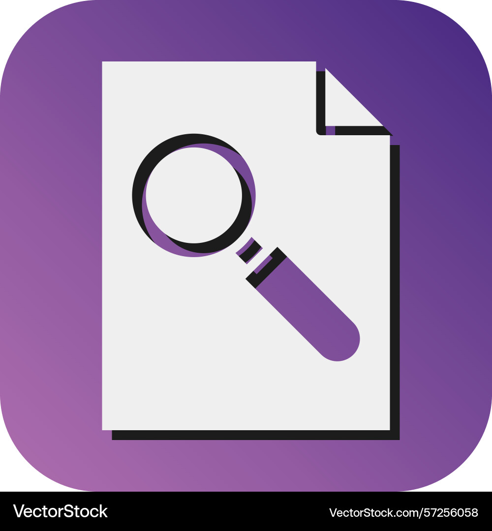 Case file glyph gradient background icon Vector Image