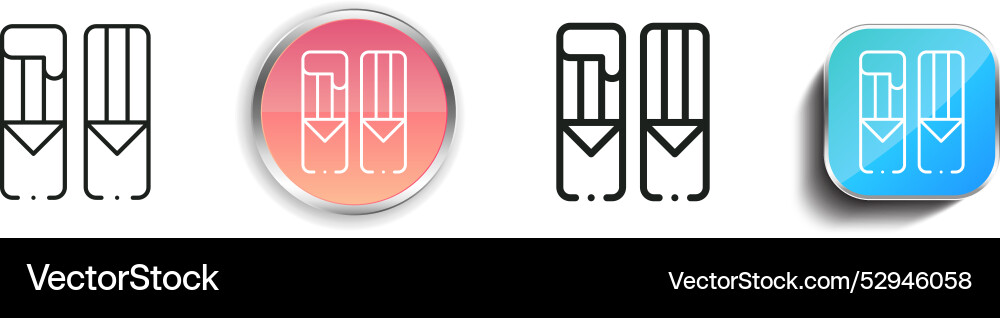 Churros icon thin linear regular and button style Vector Image