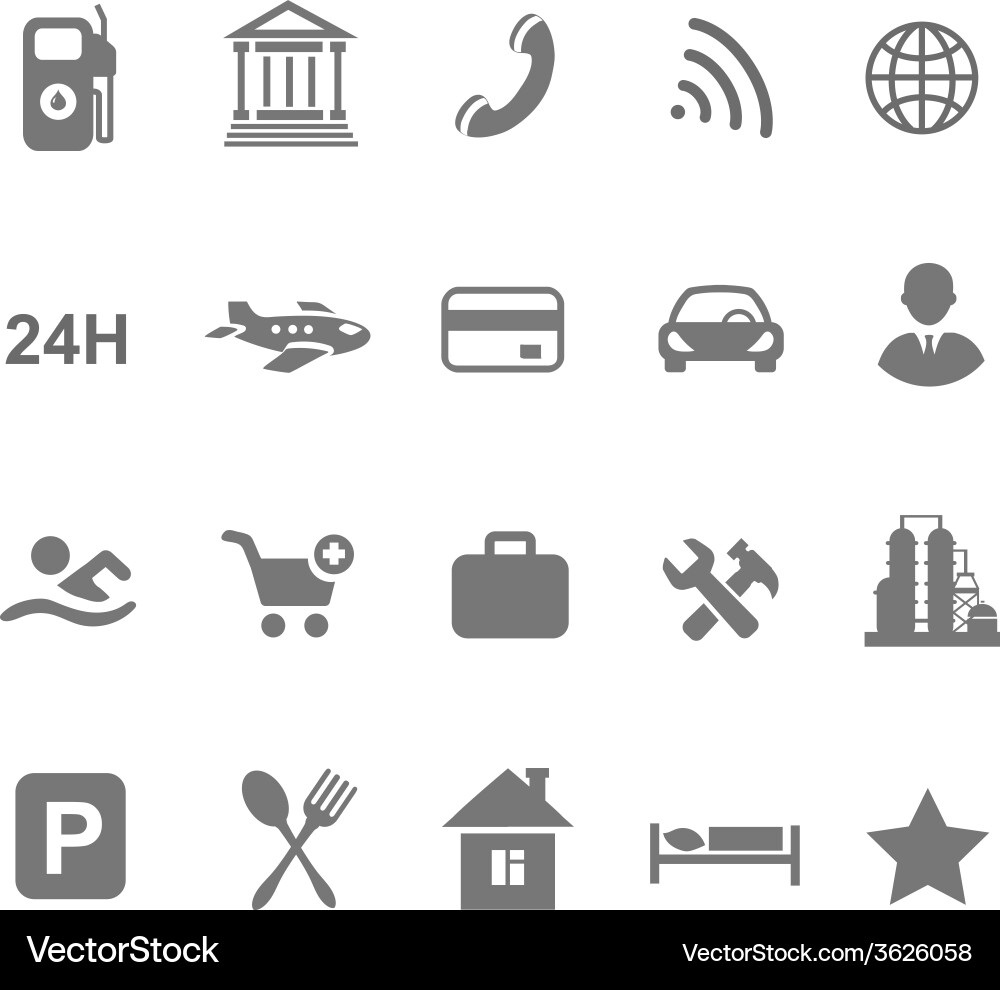 Location icons Vector Image