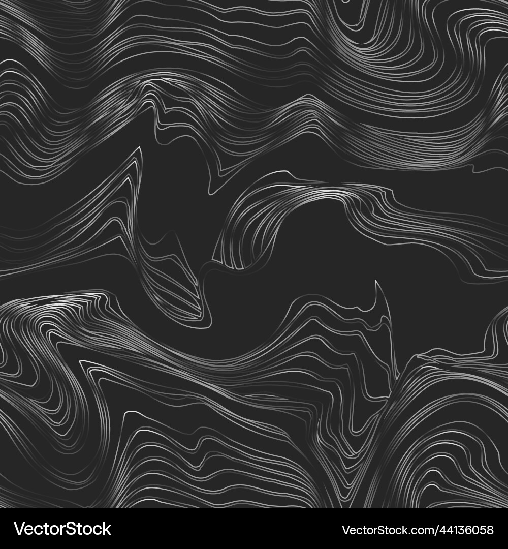 Metallic Chrome Warp Lines Pattern Vector Image