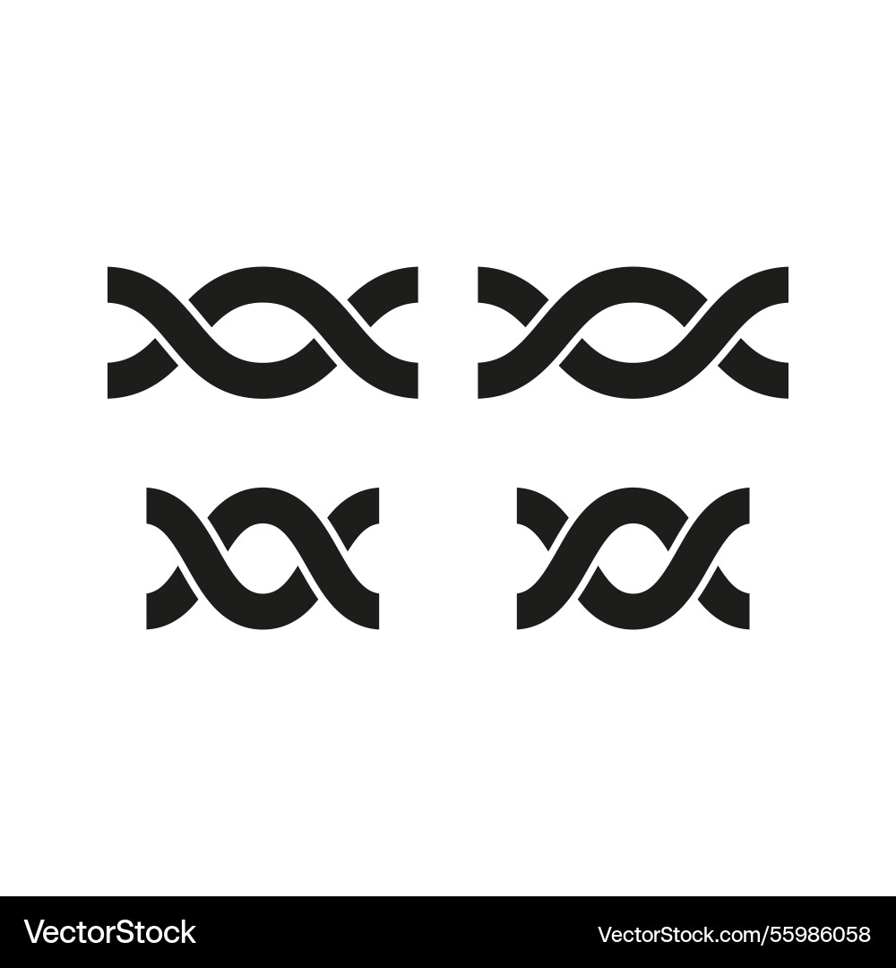 Twisted ribbon pattern abstract wave lines vector image