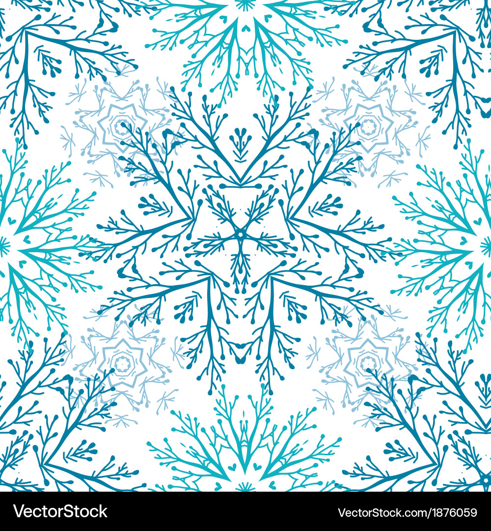Abstract branches vignettes seamless pattern vector image