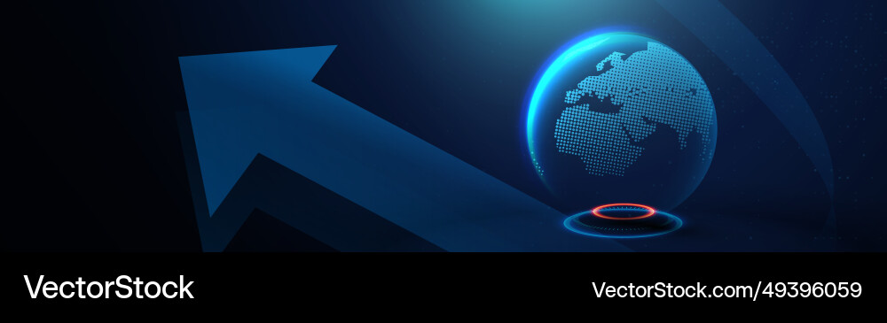 Global network connection technology digital Global network connection technology digital vector image
